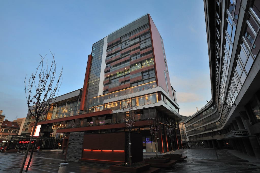 Apartment is located next to the BBI centre