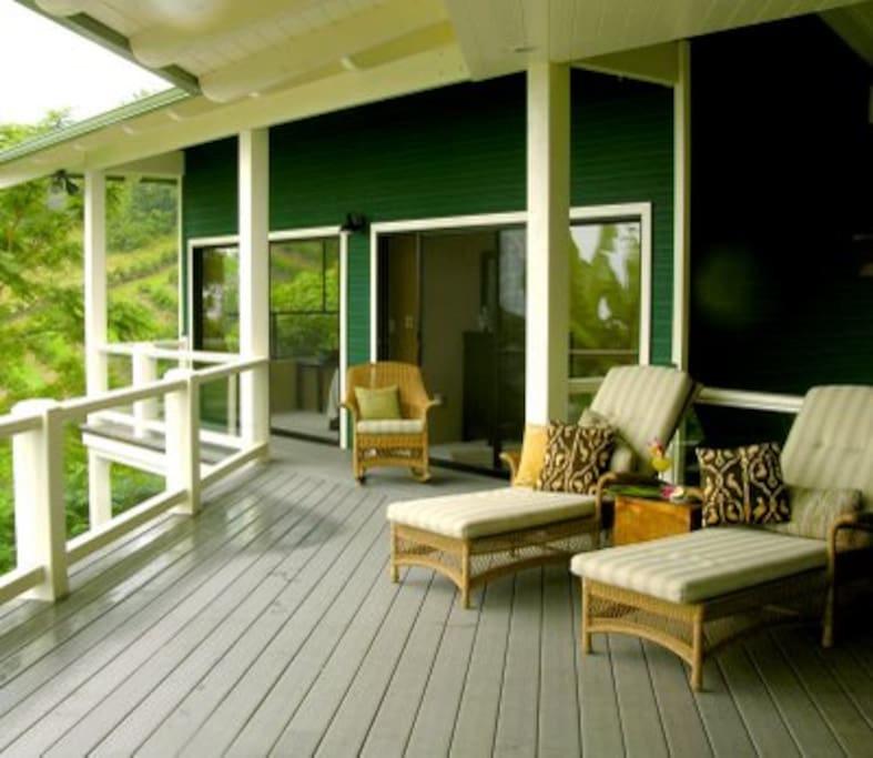 Private lanai overlooking the Kona Coast