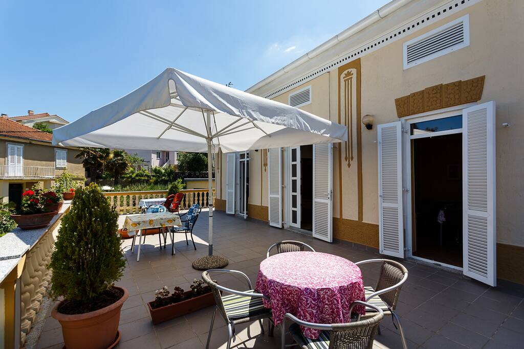Terrace with tables