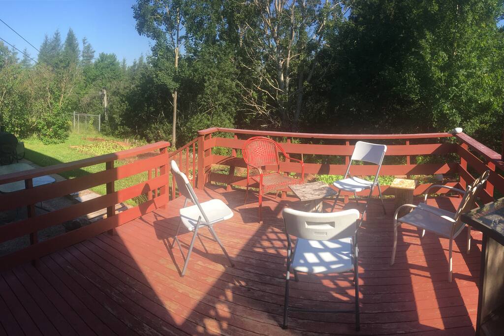 There was a large forest in backyard.