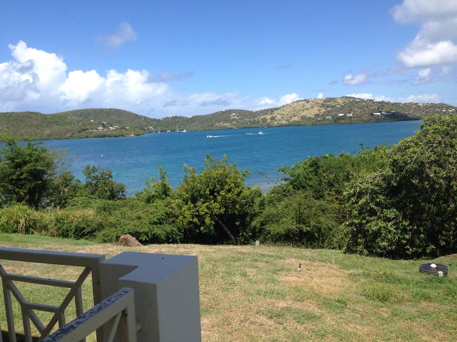 Great view of the bay you can see from all of the windows including the patio deck!