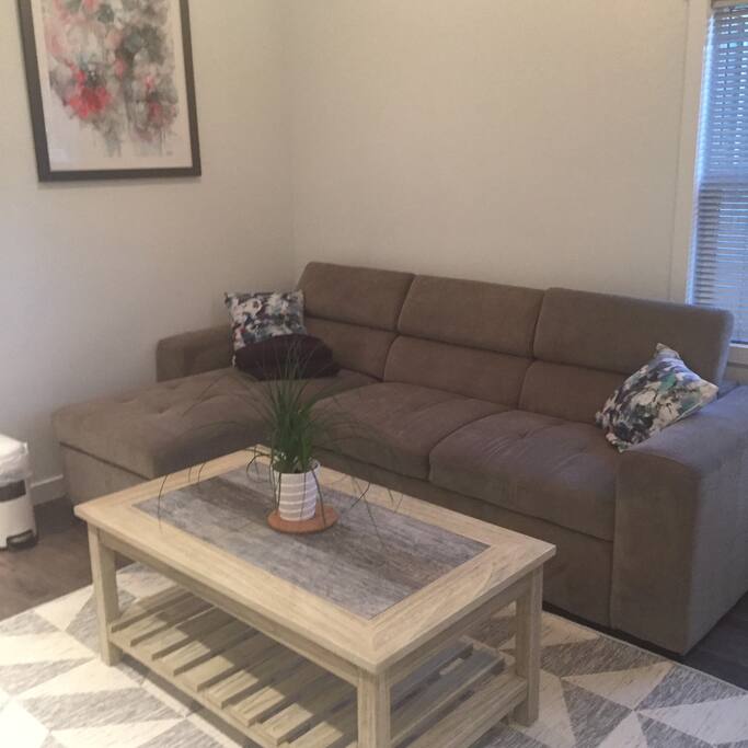 Sofa/double bed option.
