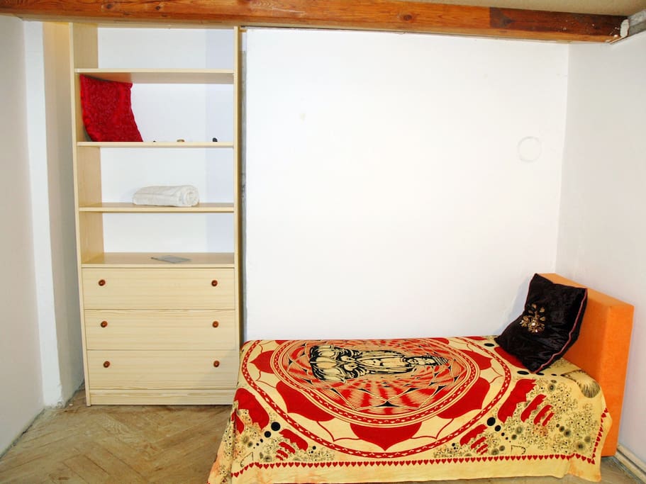 Sofa and shelves
