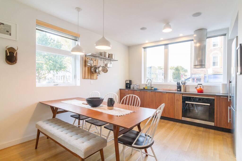 Dining Area. The table can comfortably seat 8 but squeezes up to 10 or 12