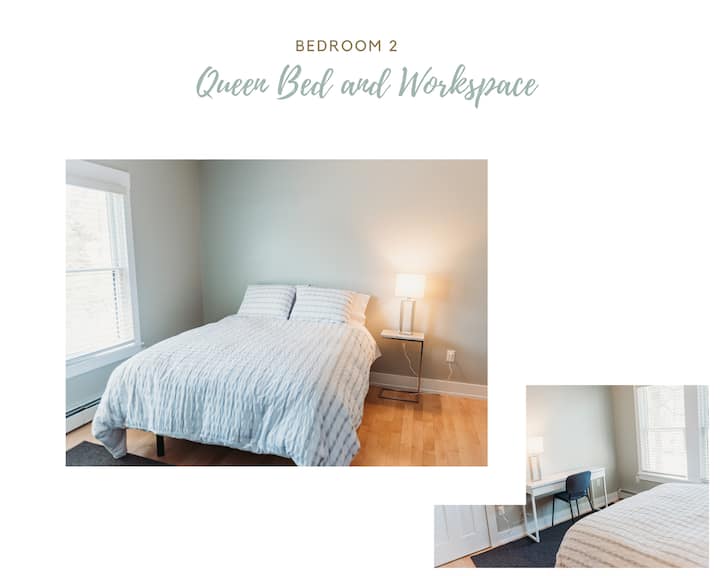 Спалня с двойно легло и бюро