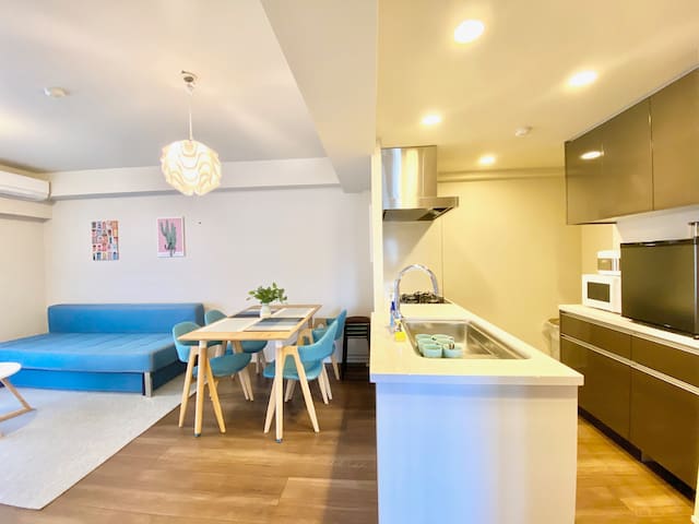 【7 mins walk St.】Free WiFi/max 6guests【HighFloor】