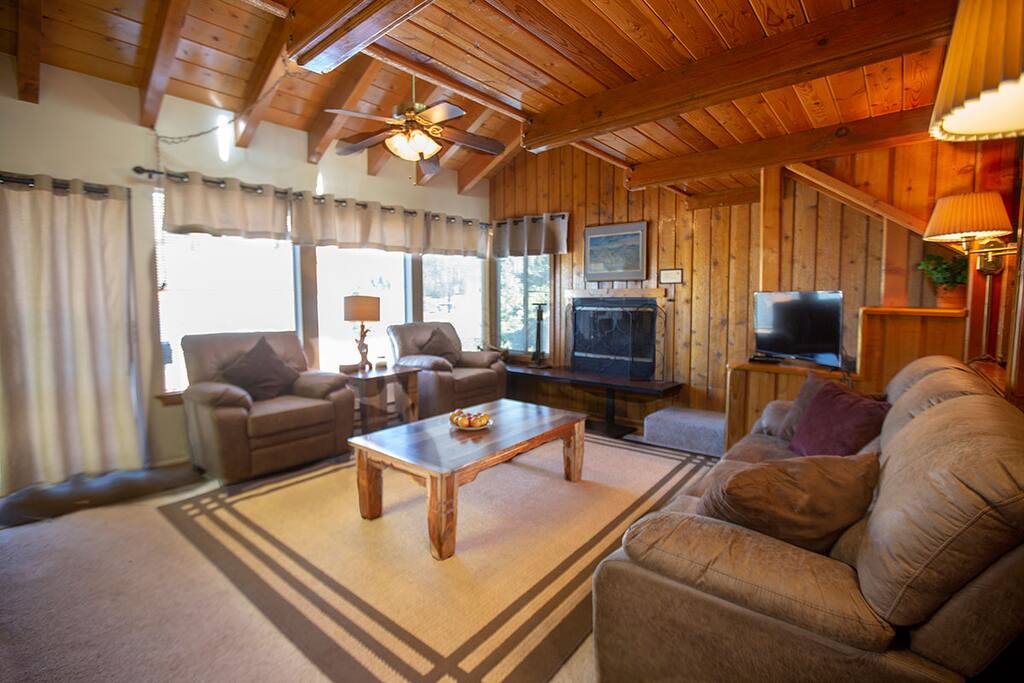 Living room with fireplace