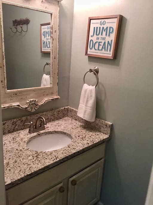 1/2 bathroom downstairs
