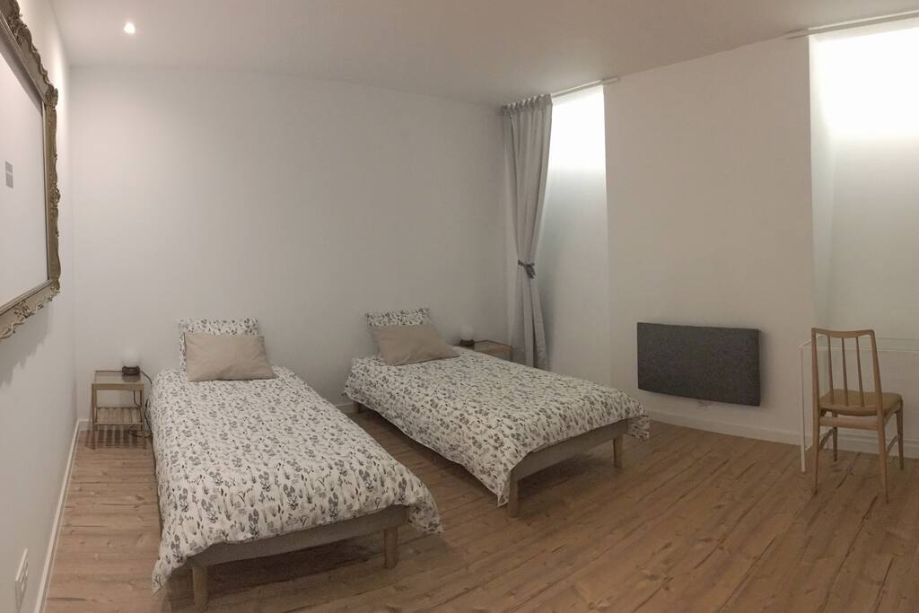Bedroom configuration with two beds