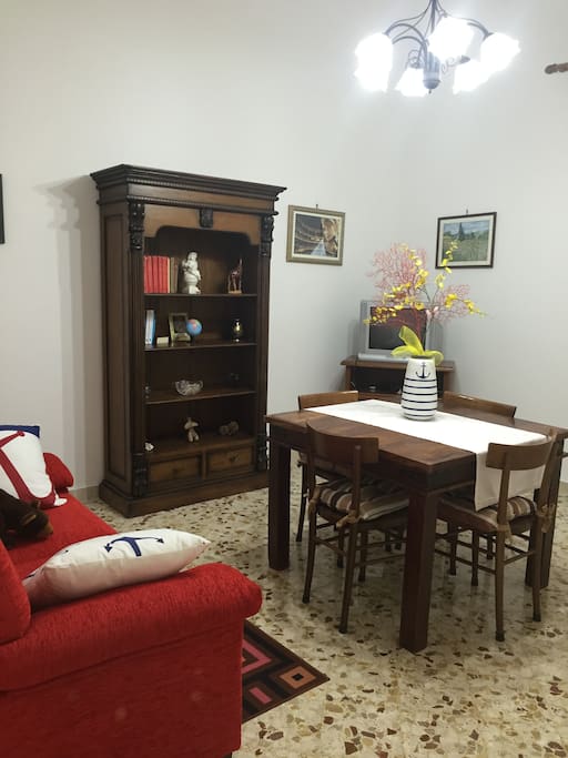 Living room with sofa bed