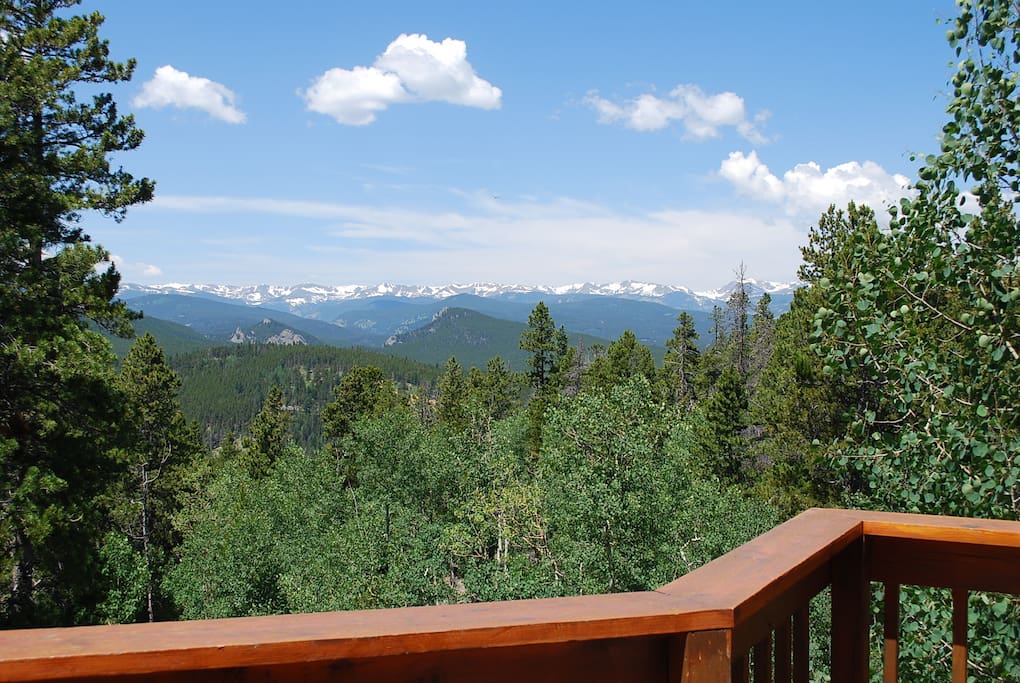 Springtime view from the living room deck