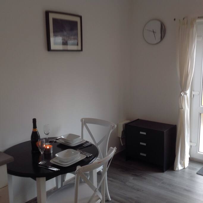 Dining / workspace area with seating