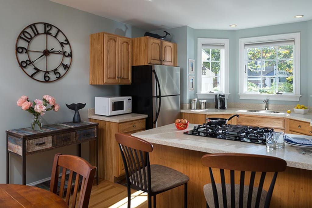 Fully-equipped kitchen with a spacious dining area