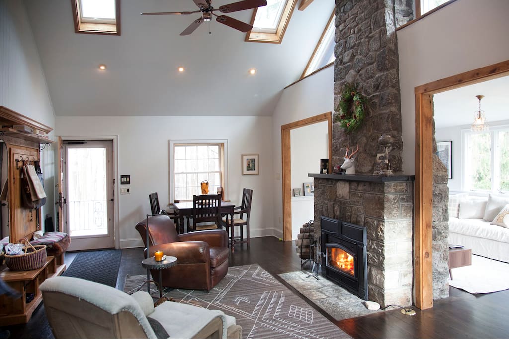 Living area with Wood Burning Stove
