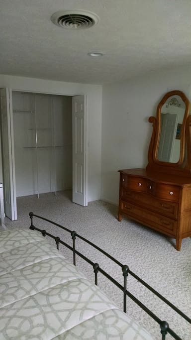 Double large closets in master bedroom