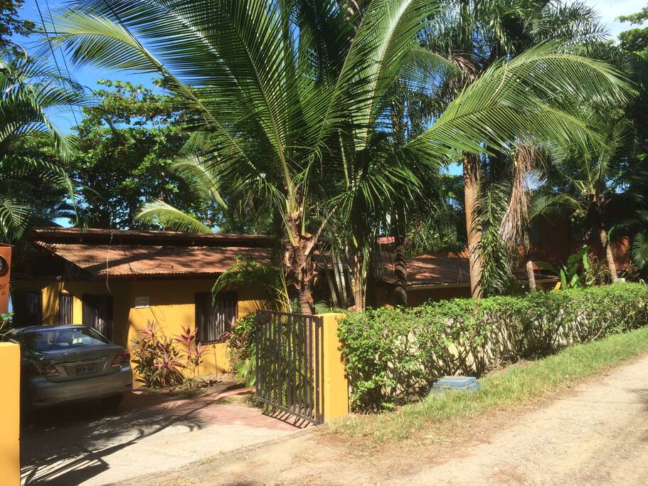 Road side entrance of Casa. and driveway.
