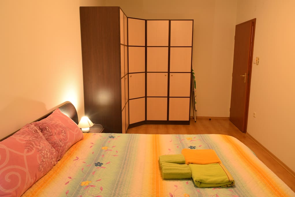 Spacious bedroom with terrace and big wardrobe