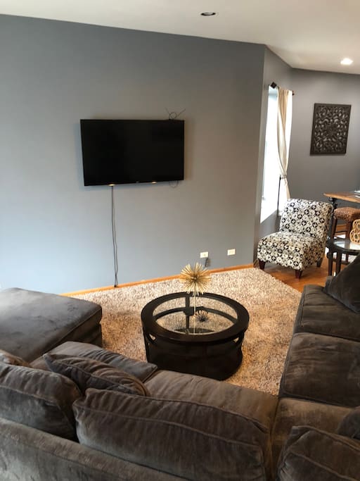 Living room area for TV and playing games.