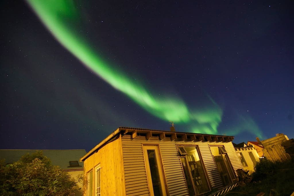 You can enjoy the northern lights right in the middle of Reykjavik