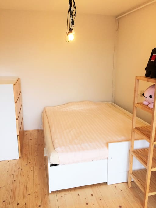 The bed in your private bedroom
