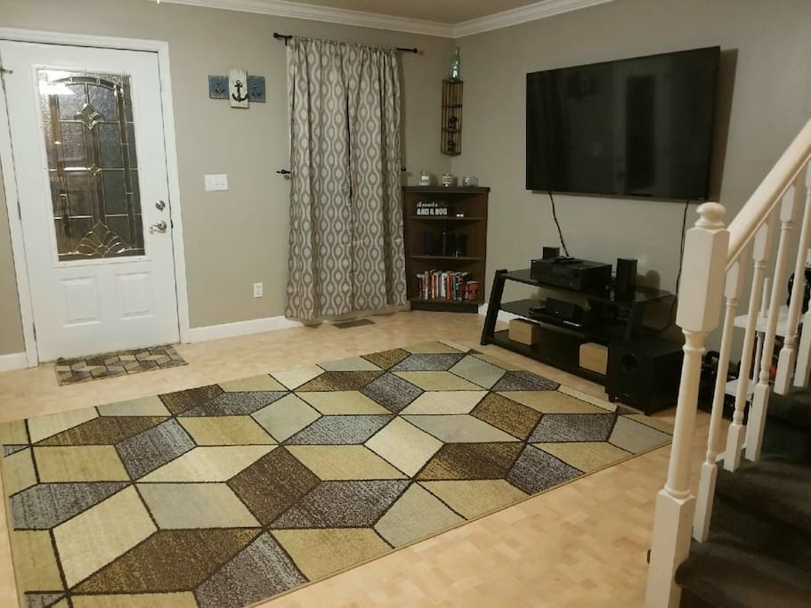 65" Smart TV in Living Room with Wifi