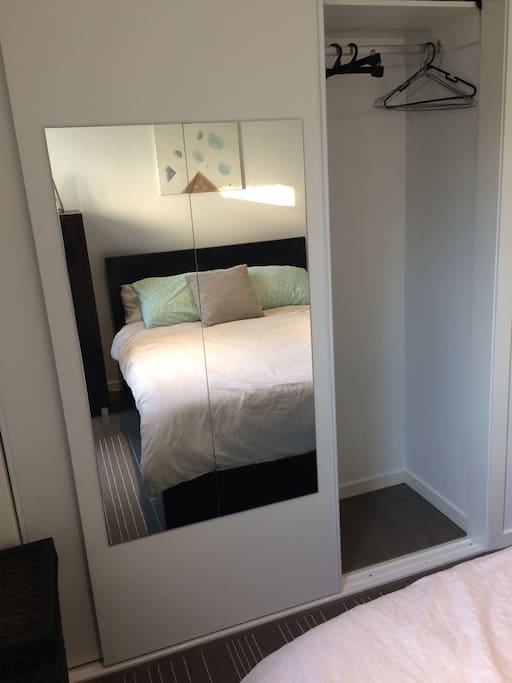 right side of closet available for storage,