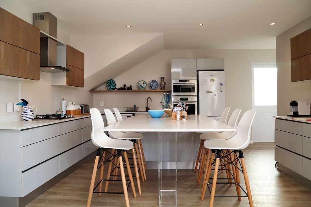 The kitchen is very fully equipped, including dishwasher, full cooking facilities including a Whirlpool microwave and Nespresso cappuccino maker