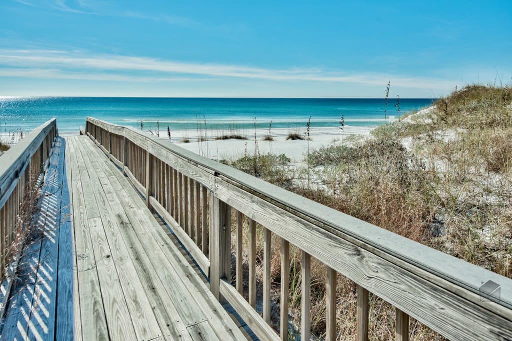 Access to the beach is right out your door, and just seconds away.