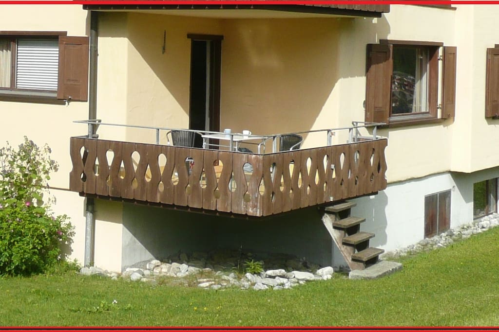 Het appartement met balkon.