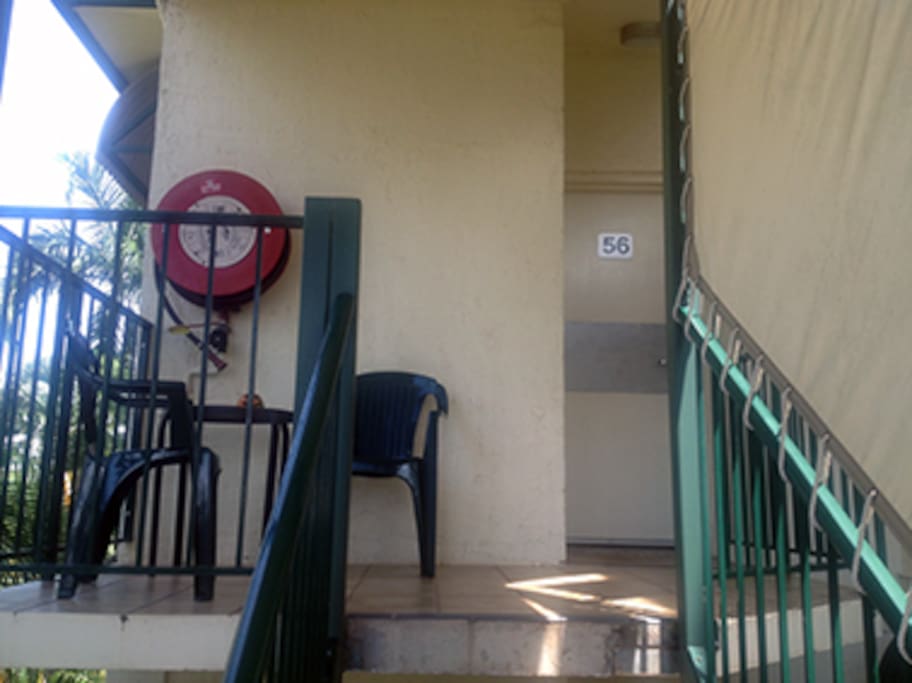 East balcony, entrance