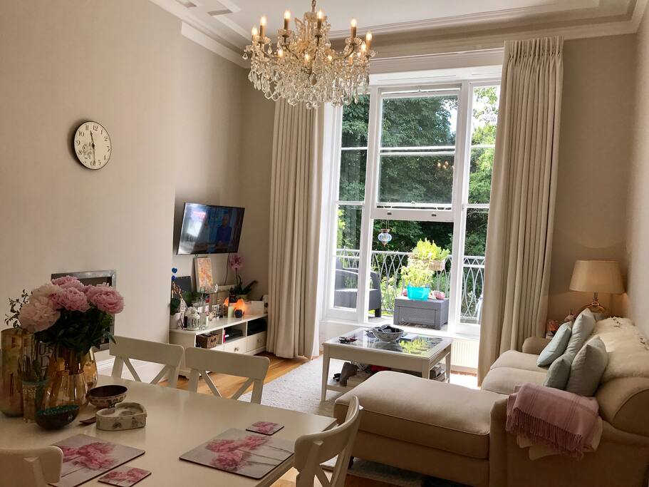 Dining + living area & balcony