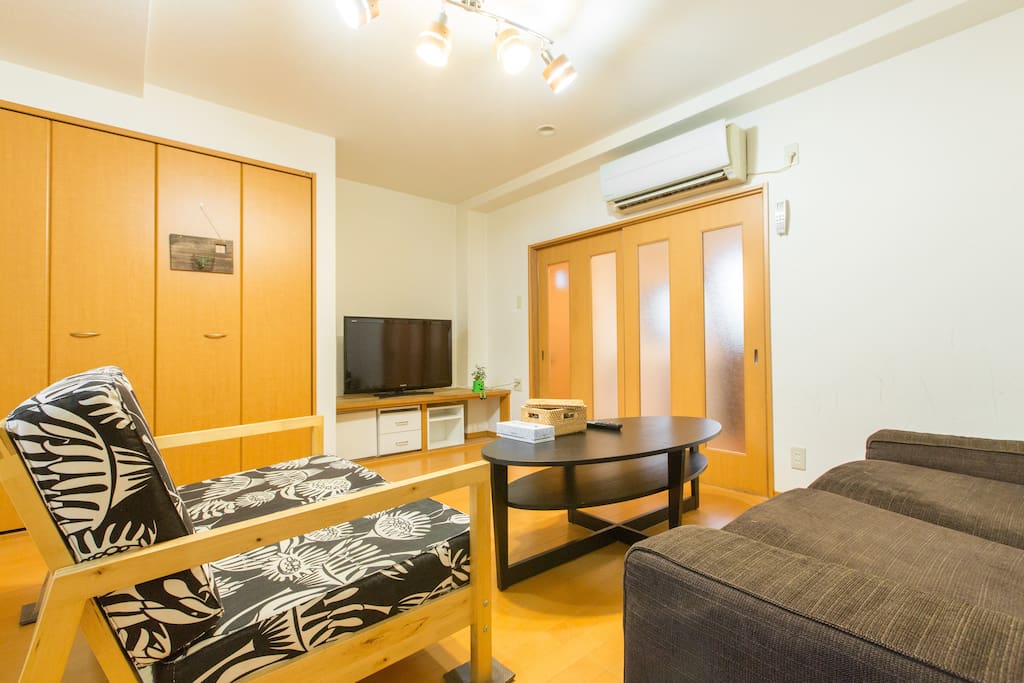 It is a living room.
If you are staying more than 5 people please lay mattress (Japanese futon) here.