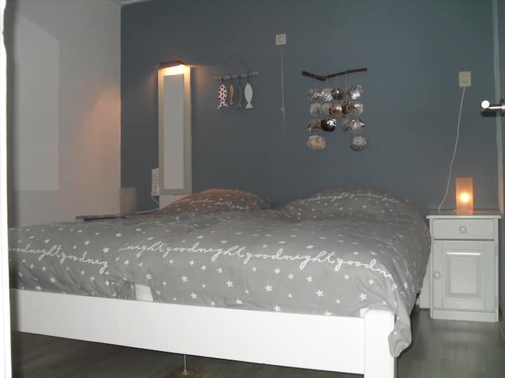 חדר שינה זוגי, מיטה . מנורות ליד המיטה, מלתחה, וילונות האפלה, כספת.
המיטות מוצעות כשתגיעו.