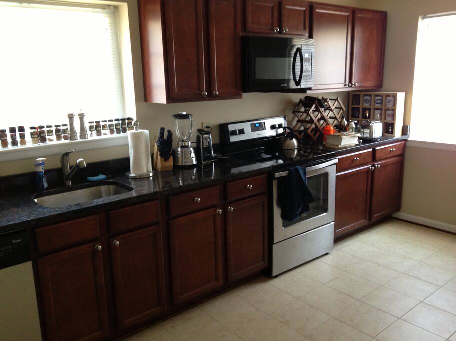 Full access to kitchen with new appliances (dishwasher, range/oven, refrigerator, and microwave)