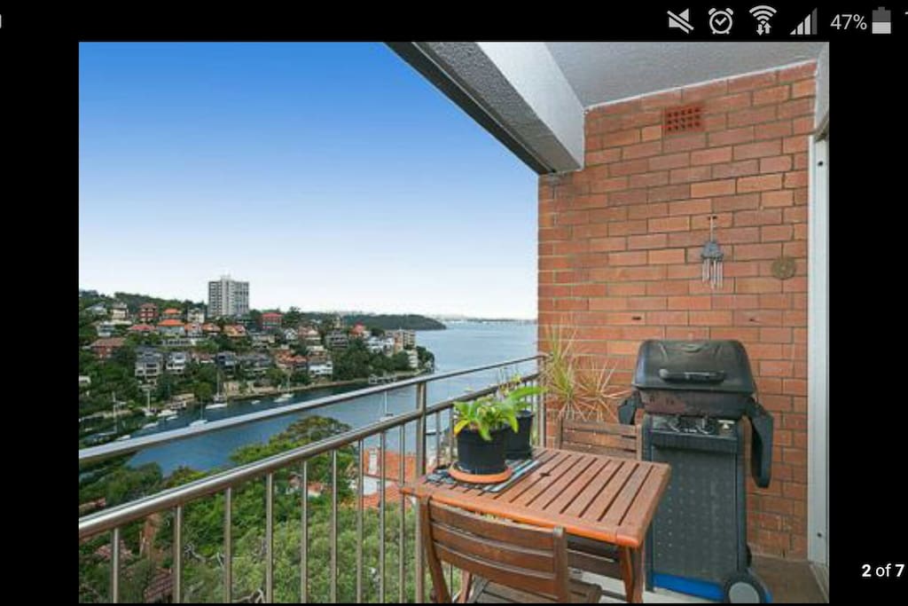 Balcony attached to the room