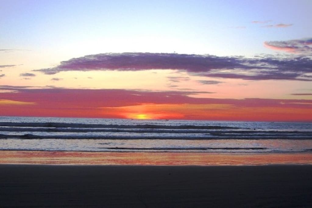 Sunset on Olon beach