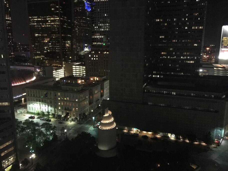 View from window at night