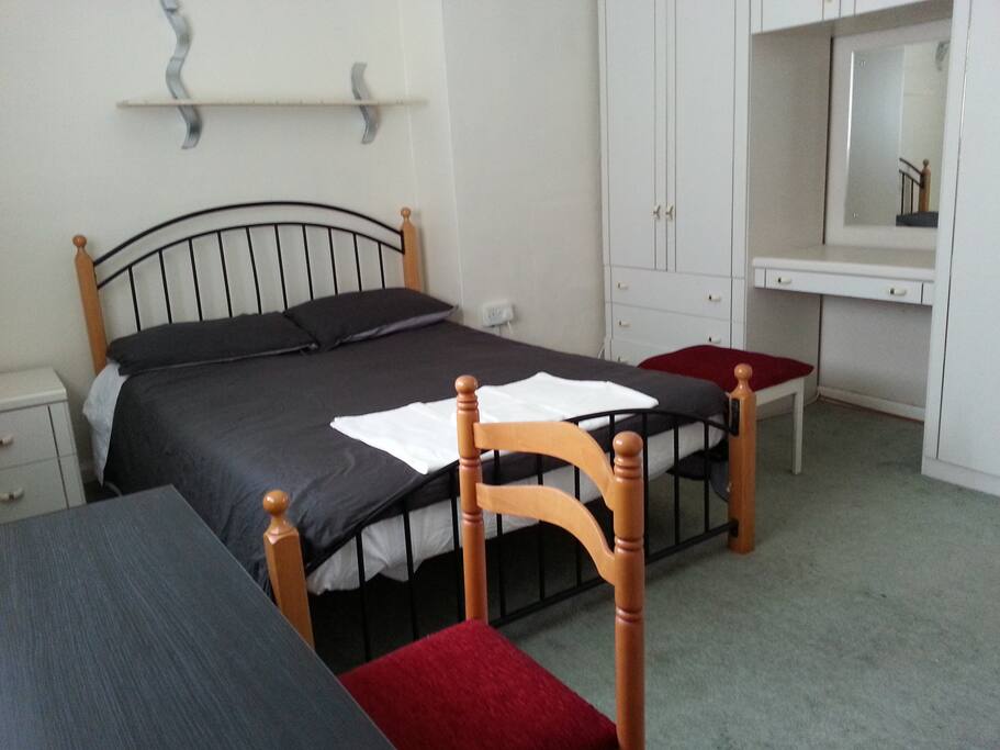 Double bed in bedroom 2 first view.