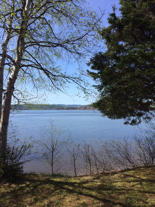 la vue sur la baie de Gaspé