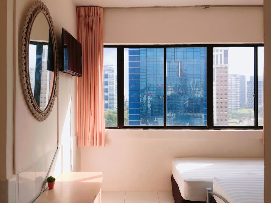 Room 7: 3 single beds (TV and AC inside)
