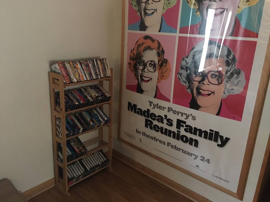 Classic entertainment center equip with new and old movies of all genres