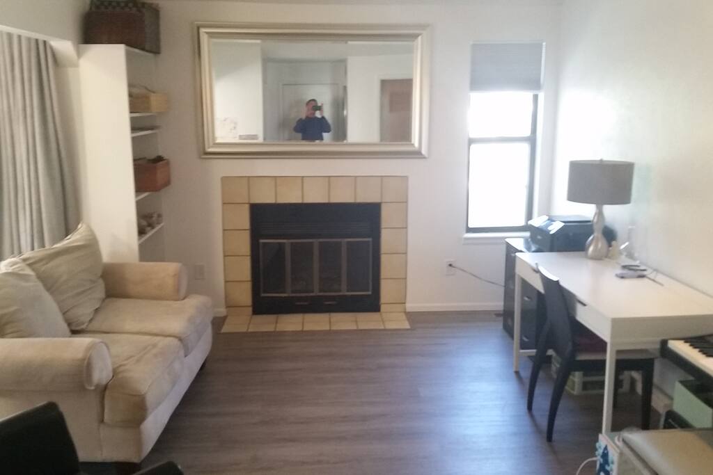 Wireless internet, desk, wood-burning fireplace