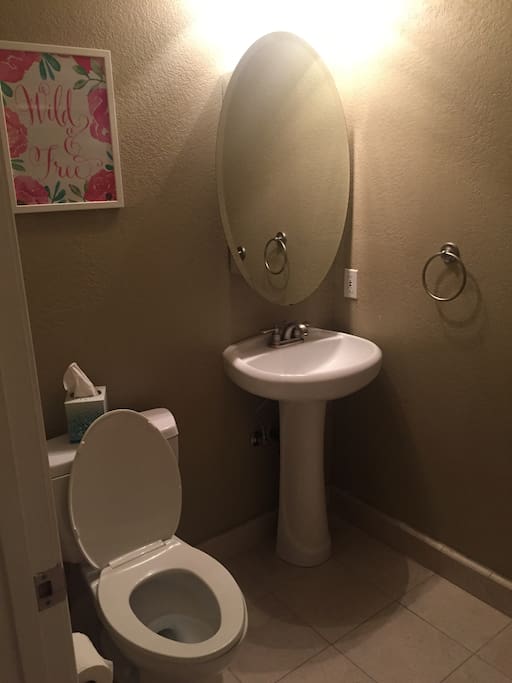 Bathroom with tub shower