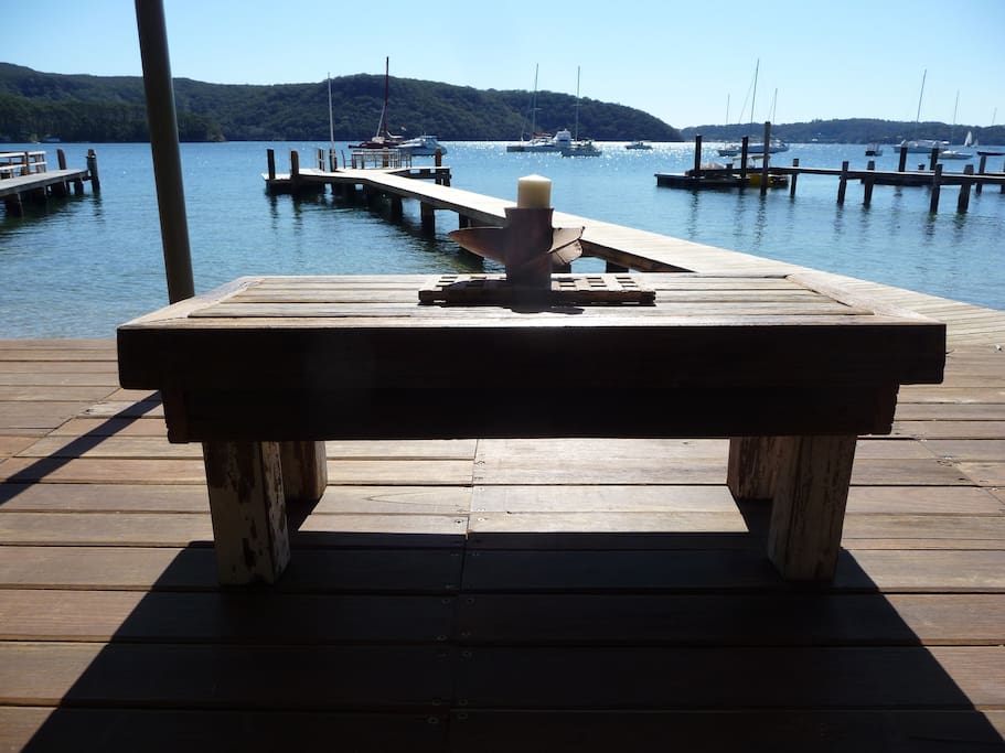 Relax in the boat shed with a coffee