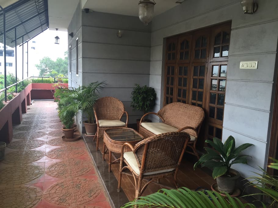Veranda with terrace garden