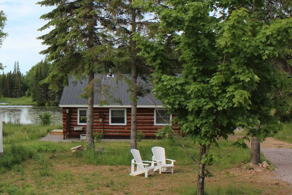 Barbie's Bunkie: This authentic log cabin has been completely and lovingly restored to the rustic yet romantic cabin that stands today on the edge of the private 6 acre pond.