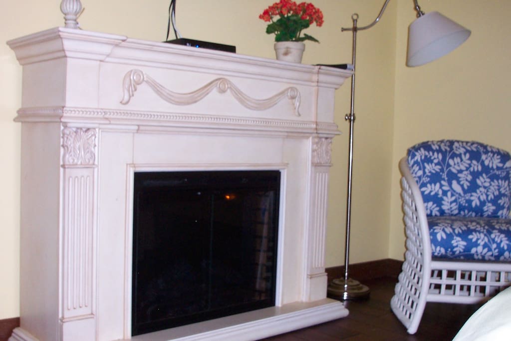 Fireplace will keep you warm on those chilly nights!
