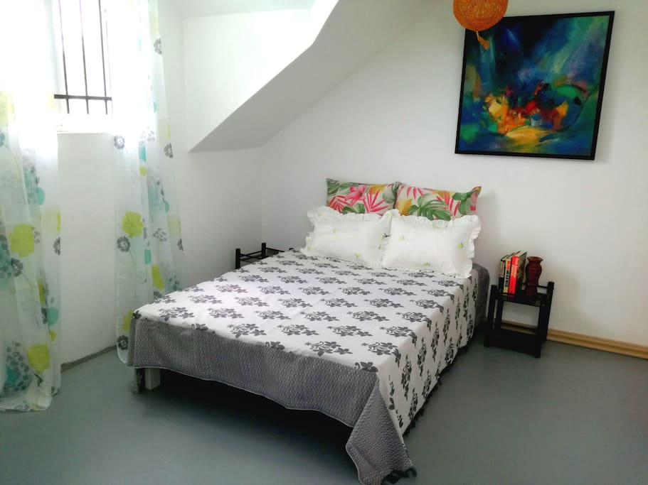 Private bedroom with new orthopedic mattress