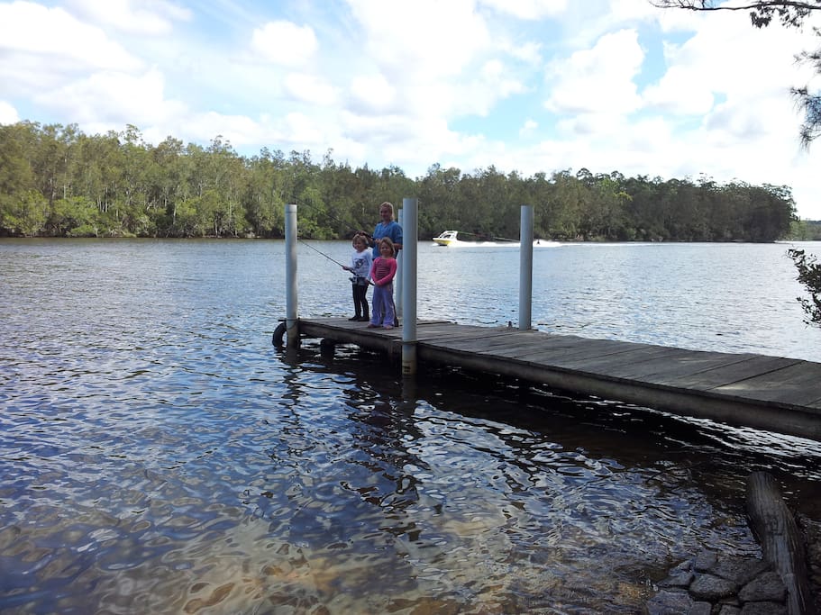 Fishing from your private jetty
