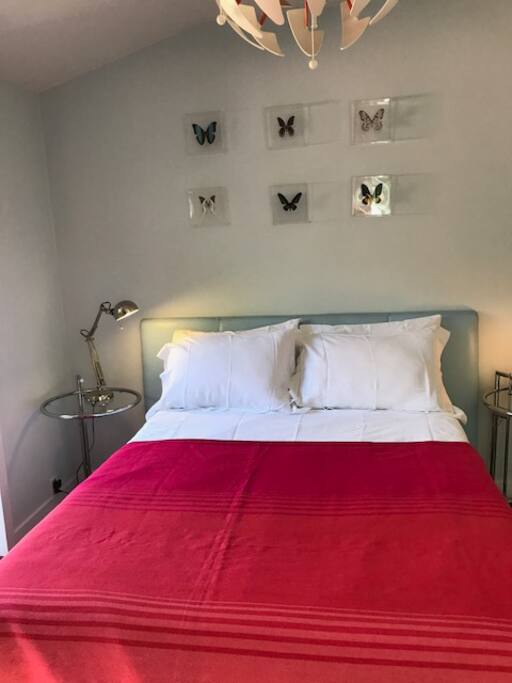 Bedroom w/french doors to patio